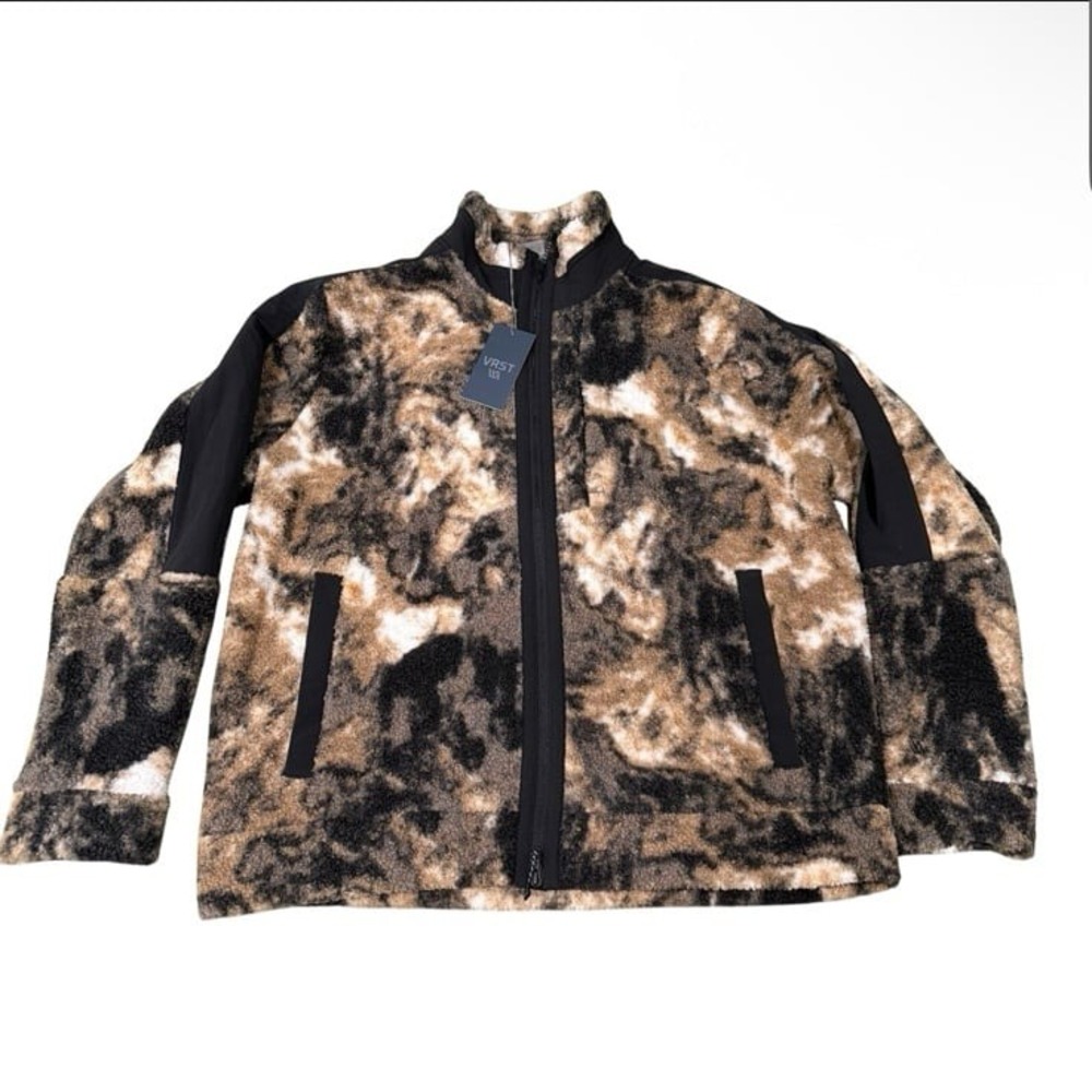 VRST Men's Large Sherpa Full‎ Zip Jacket Warm Stone NWT MSRP $118.00
